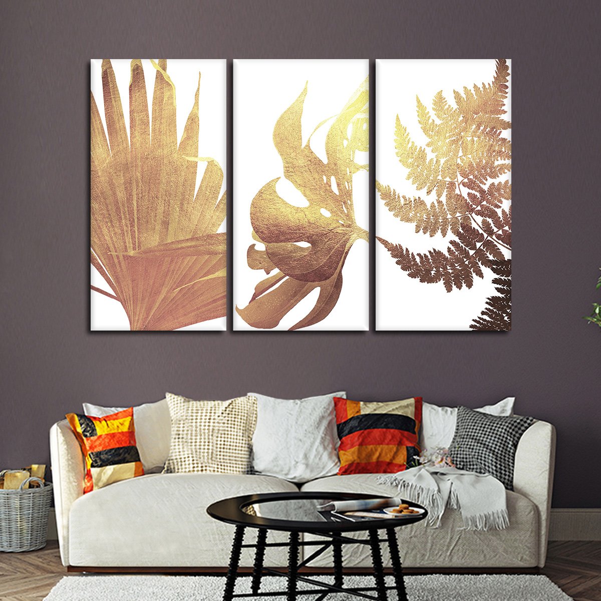 Gold Botanical Canvas Set Wall Art