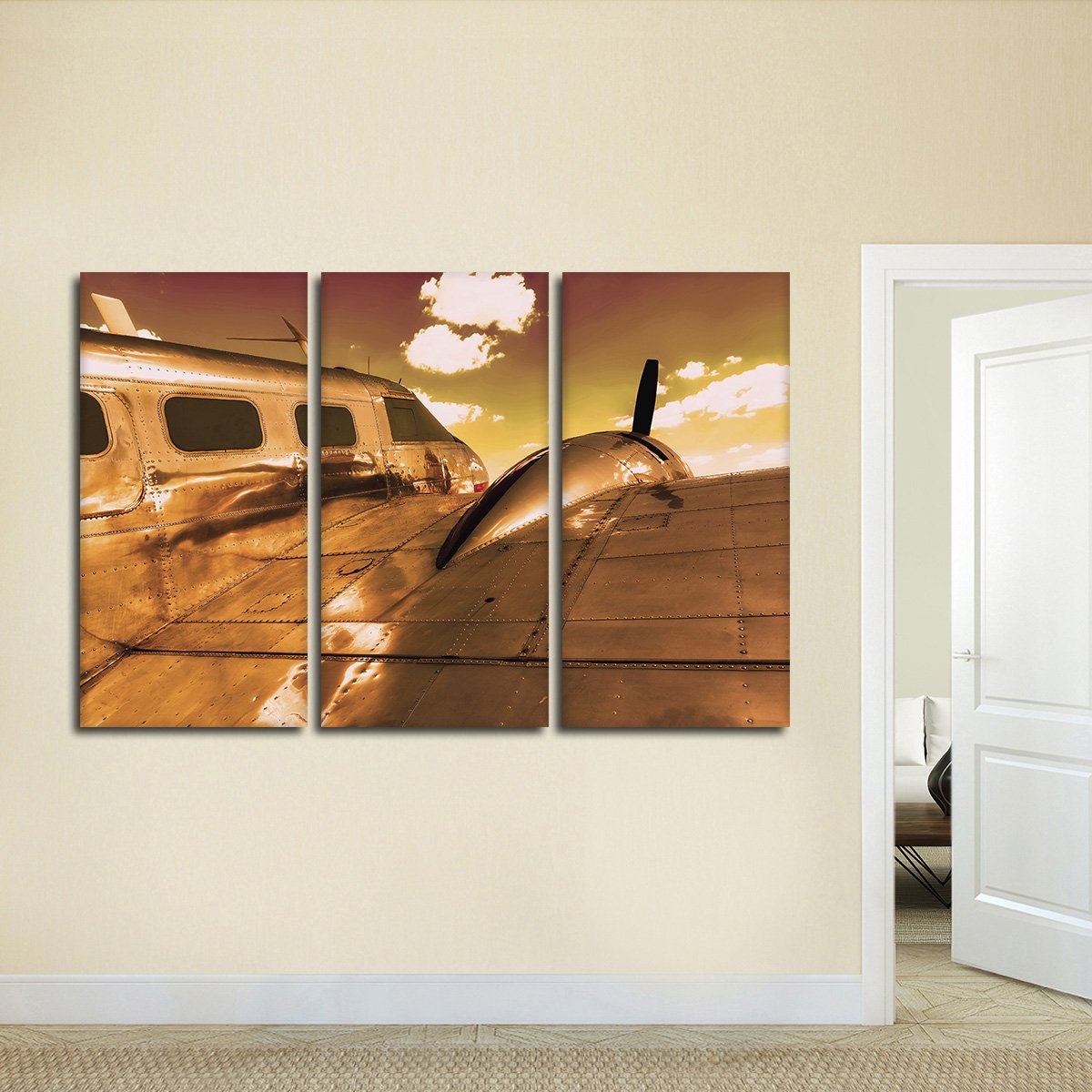 Gold Flight Multi Panel Canvas Wall Art
