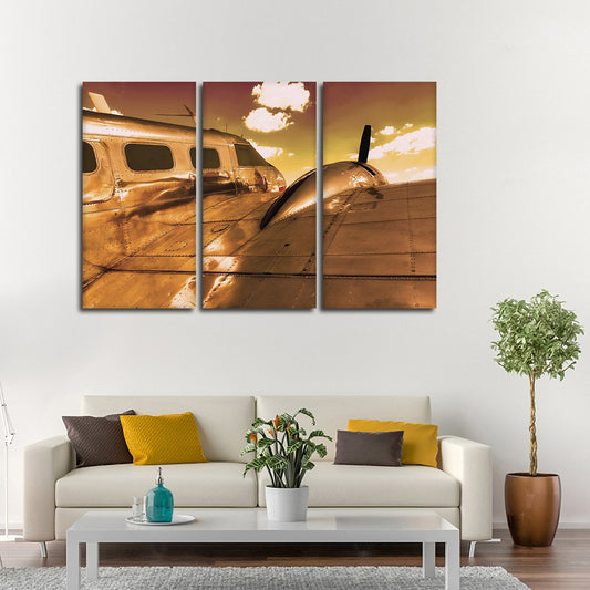 Gold Flight Multi Panel Canvas Wall Art