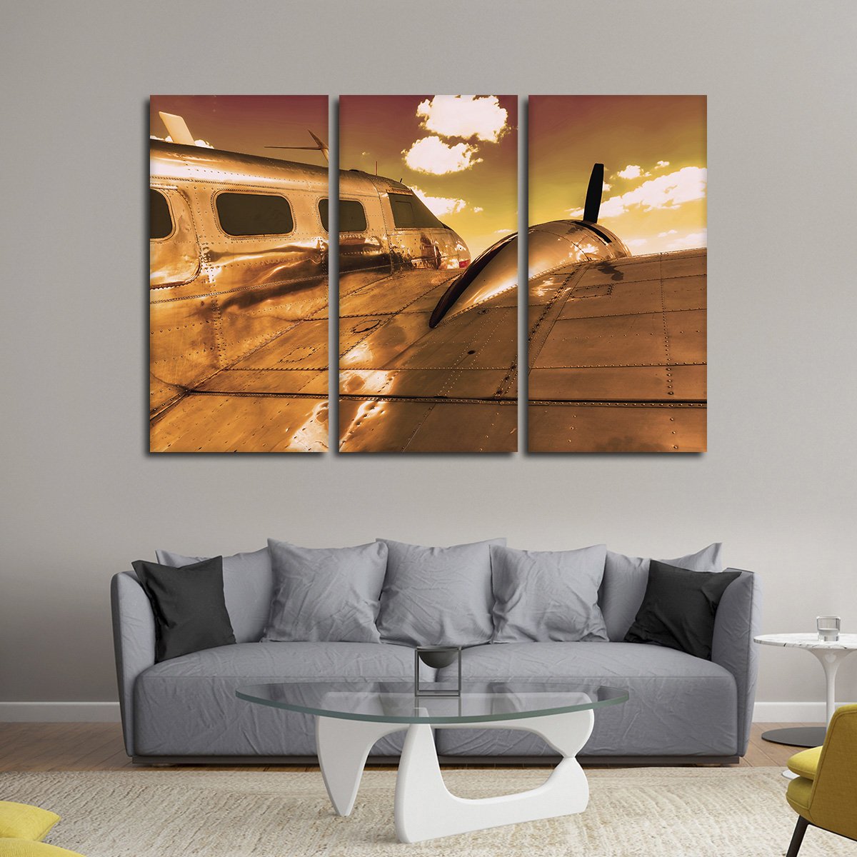 Gold Flight Multi Panel Canvas Wall Art
