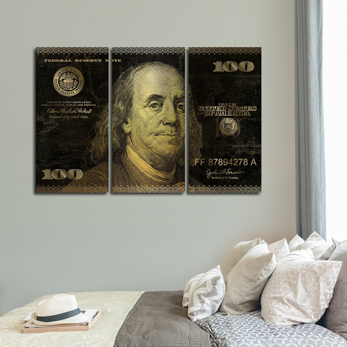 Golden Bills Multi Panel Canvas Wall Art
