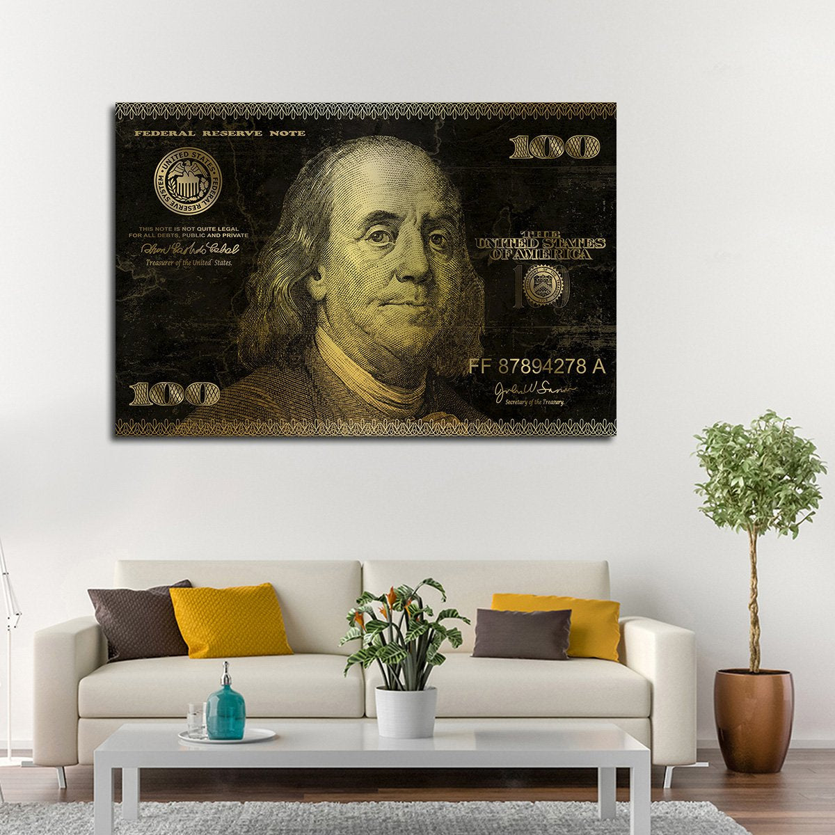 Golden Bills Multi Panel Canvas Wall Art