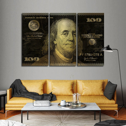 Golden Bills Multi Panel Canvas Wall Art