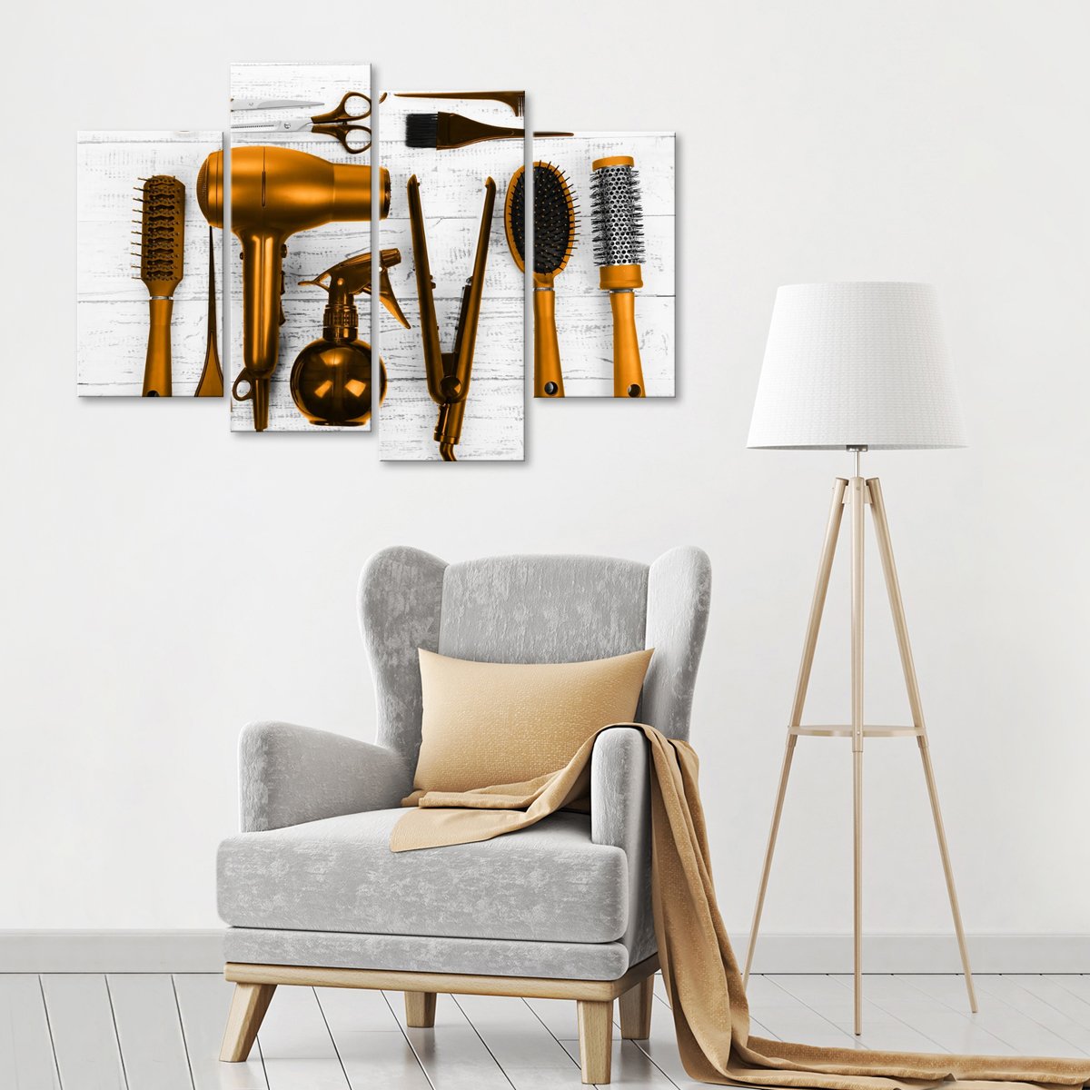 Golden Cut Multi Panel Canvas Wall Art