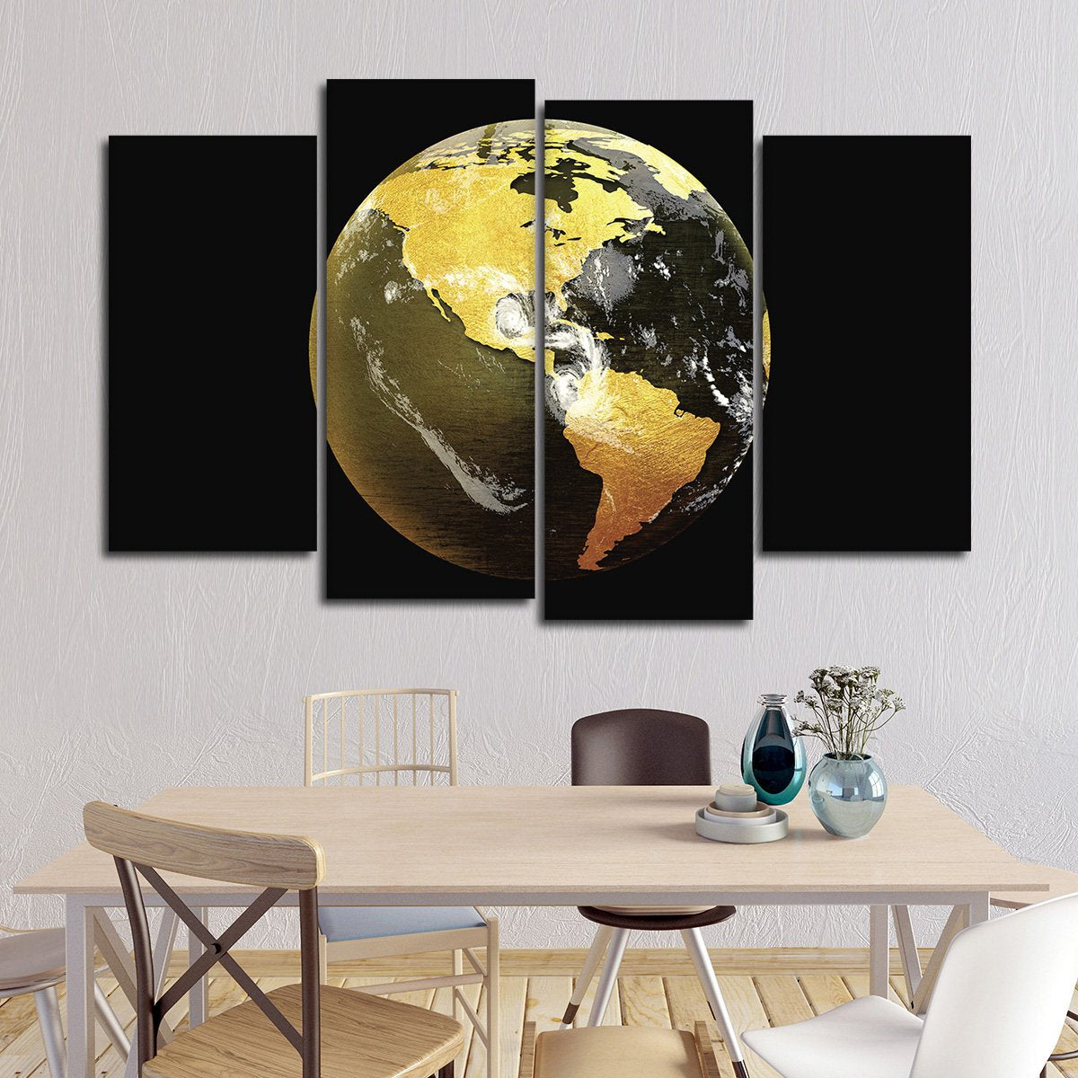 Golden Globe Multi Panel Canvas Wall Art