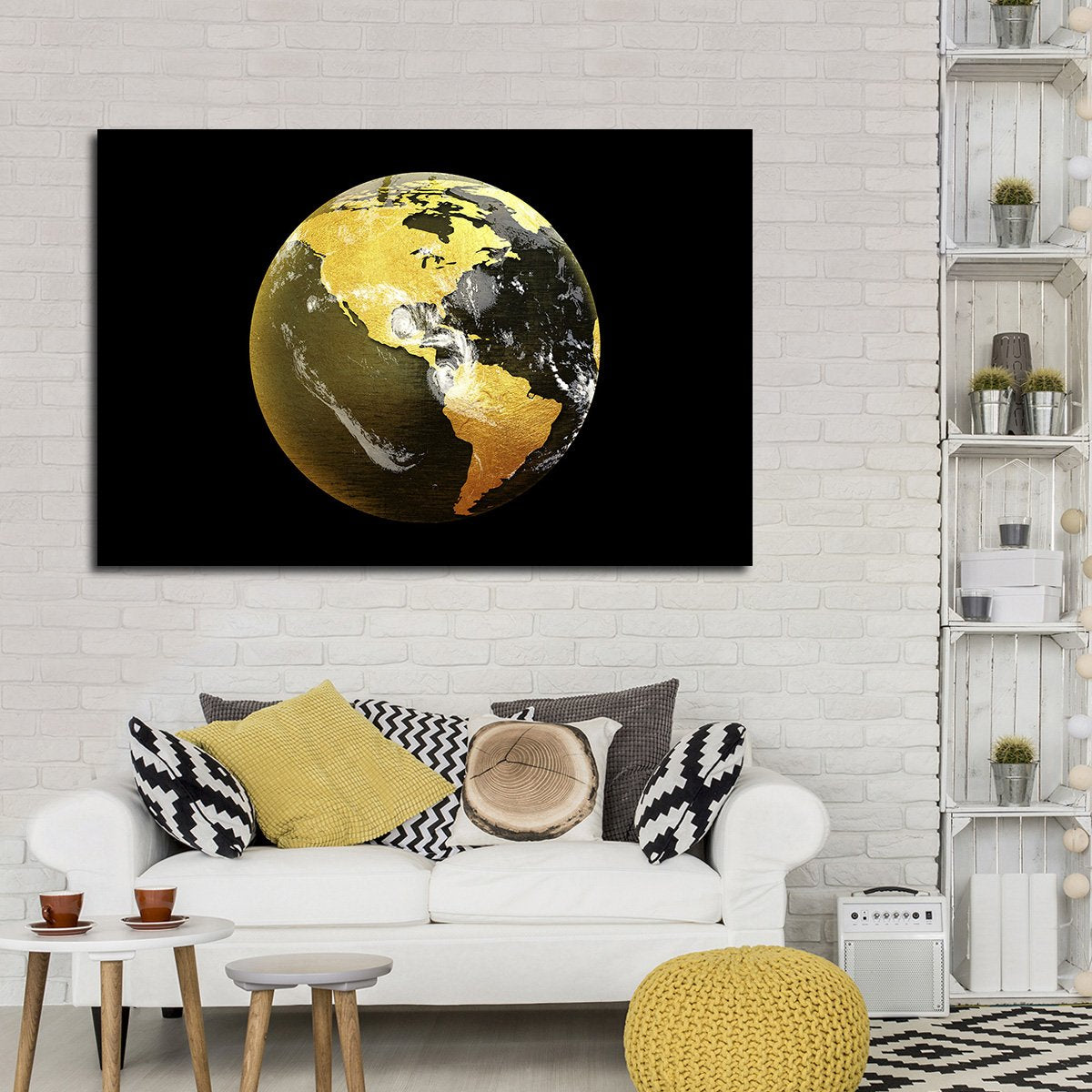 Golden Globe Multi Panel Canvas Wall Art