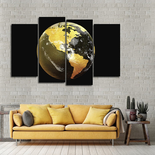 Golden Globe Multi Panel Canvas Wall Art