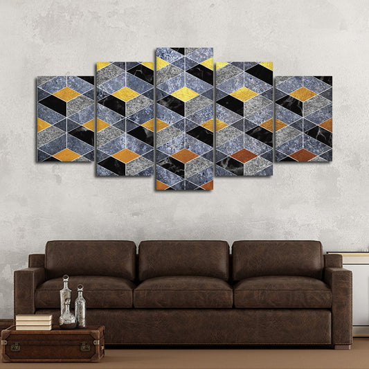 Golden Steps Multi Panel Canvas Wall Art