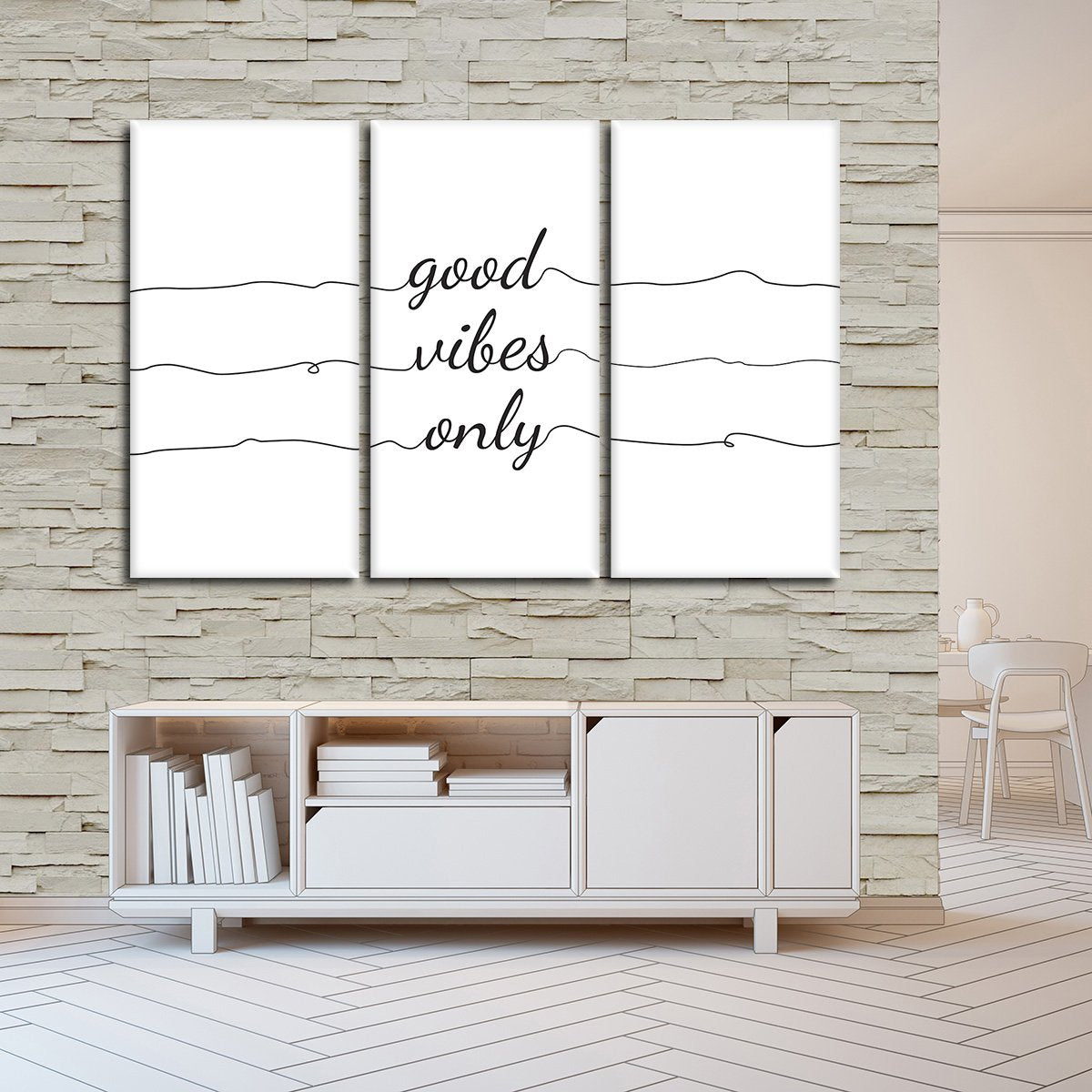 Good Vibes Only Multi Panel Canvas Wall Art