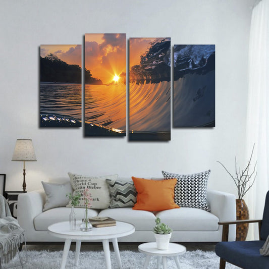 Good Vibes On The Tides Multi Panel Canvas Wall Art