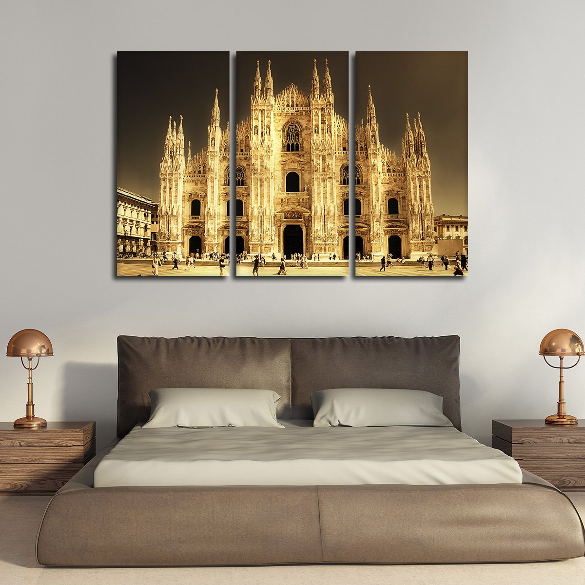 Gothic Milan Cathedral Multi Panel Canvas Wall Art