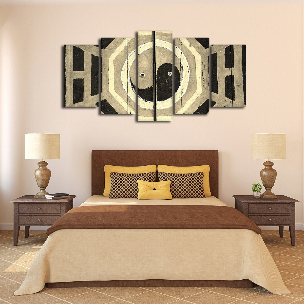 Graffiti Yin Yang Multi Panel Canvas Wall Art