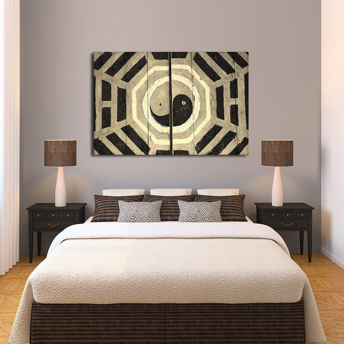 Graffiti Yin Yang Multi Panel Canvas Wall Art