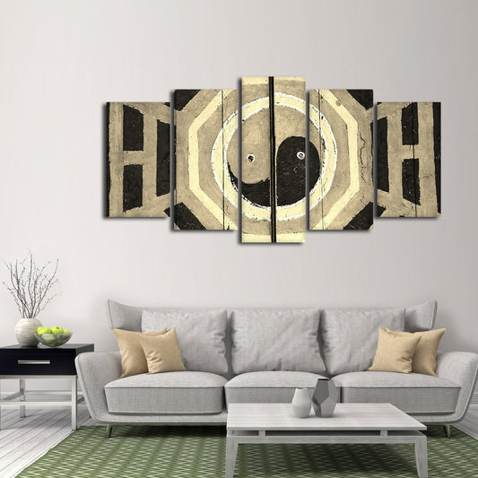 Graffiti Yin Yang Multi Panel Canvas Wall Art