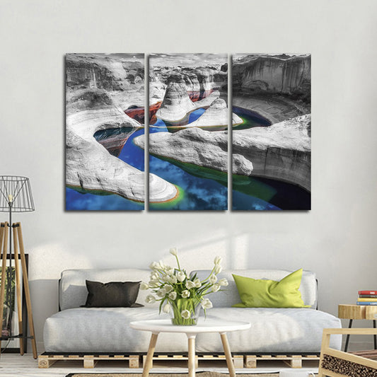 Grand Canyon River Pop Multi Panel Canvas Wall Art