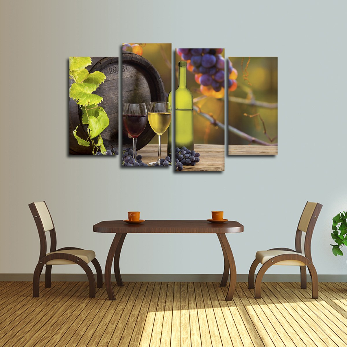 Grape Vines Multi Panel Canvas Wall Art