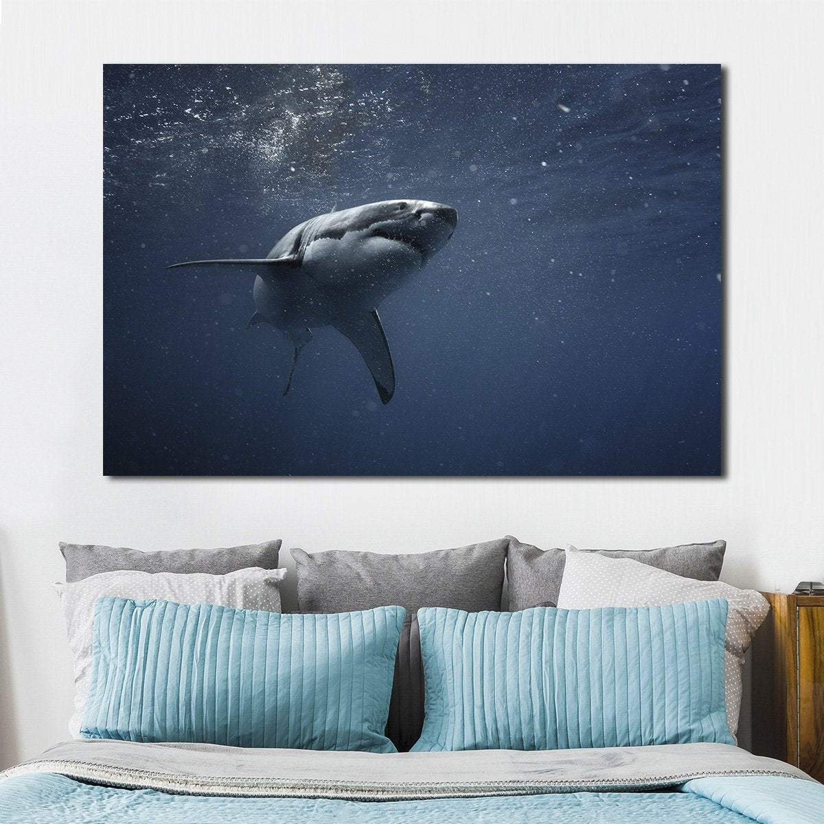 Great White Shark Multi Panel Canvas Wall Art