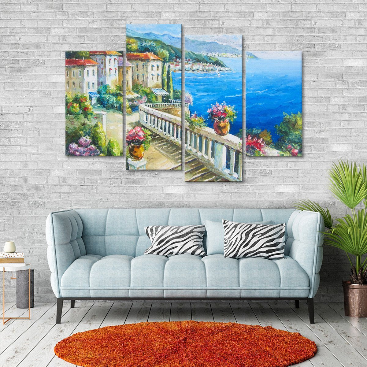 Greece Multi Panel Canvas Wall Art