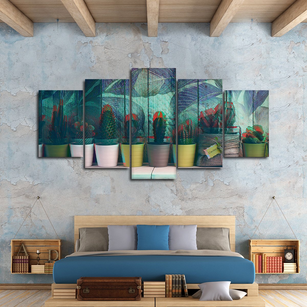 Groovy Plants Multi Panel Canvas Wall Art
