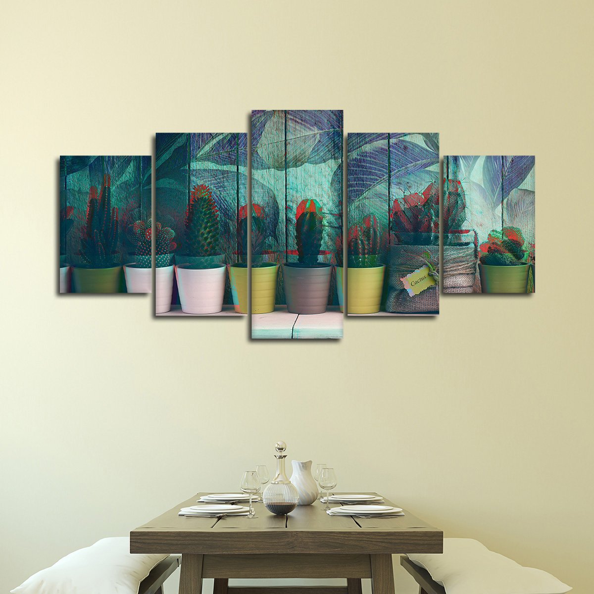 Groovy Plants Multi Panel Canvas Wall Art