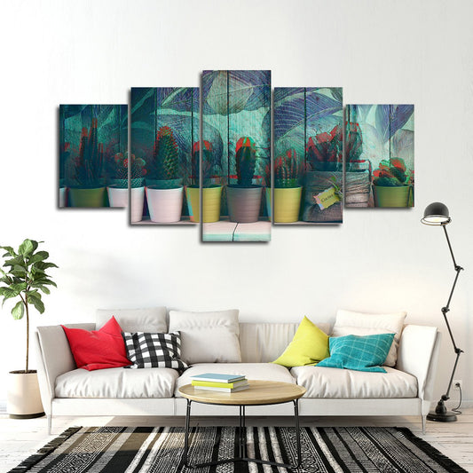 Groovy Plants Multi Panel Canvas Wall Art