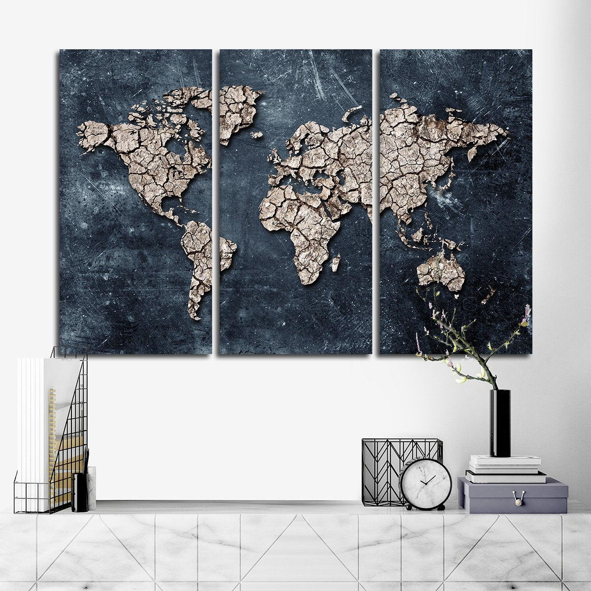 Ground Map Multi Panel Canvas Wall Art
