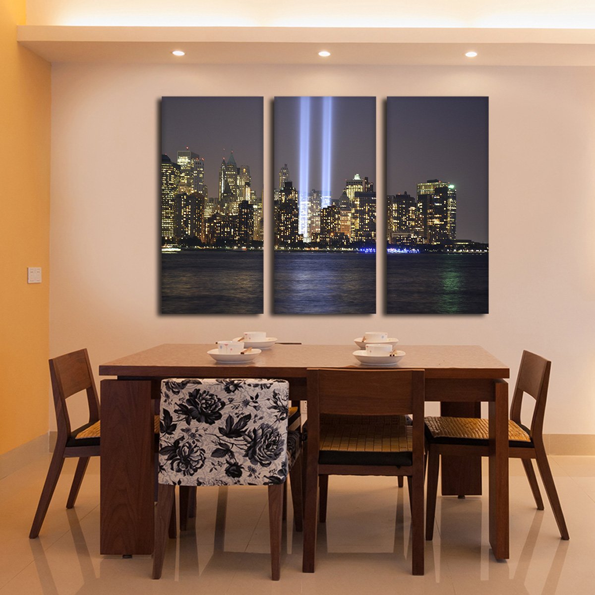 Ground Zero Lights Multi Panel Canvas Wall Art