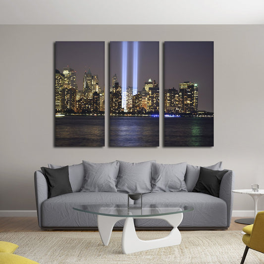 Ground Zero Lights Multi Panel Canvas Wall Art