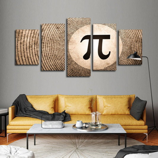 Grunge Pi Multi Panel Canvas Wall Art