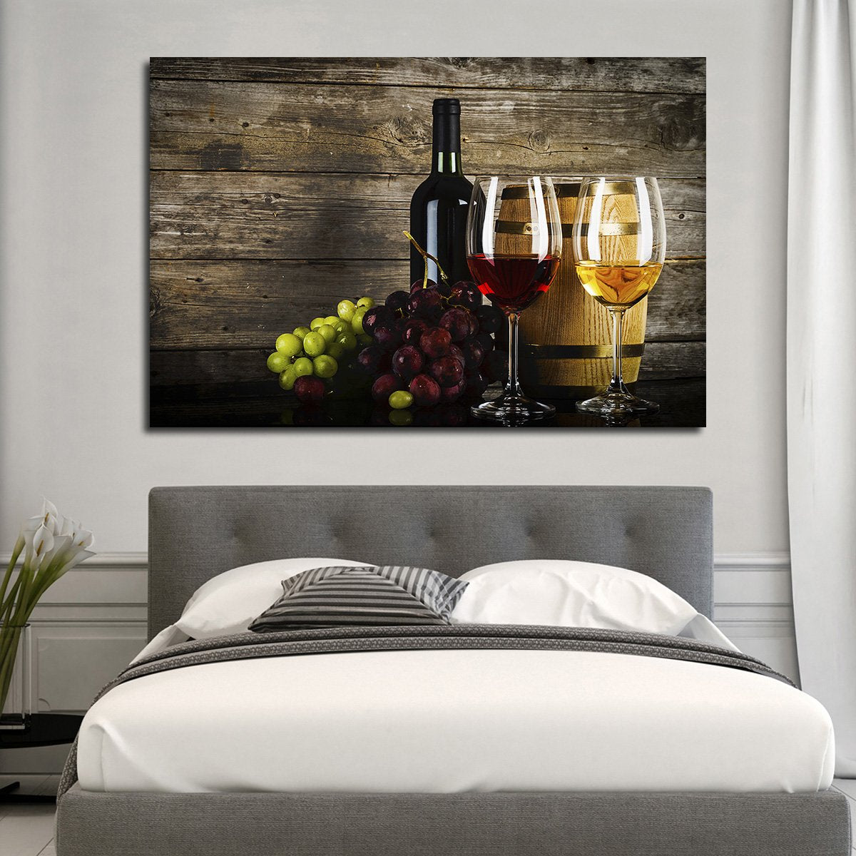 Grunge Wine Multi Panel Canvas Wall Art