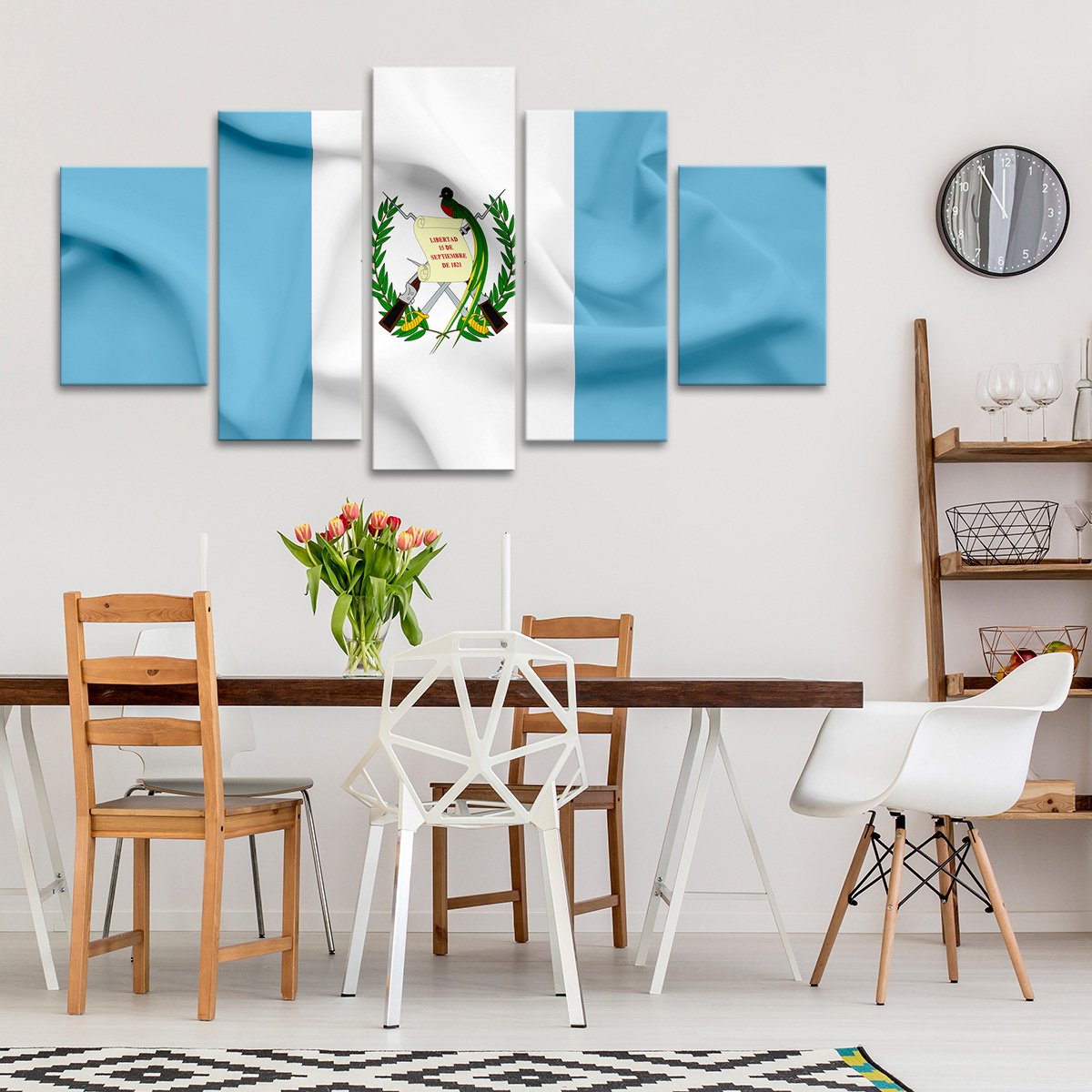 Guatemala Flag Multi Panel Canvas Wall Art