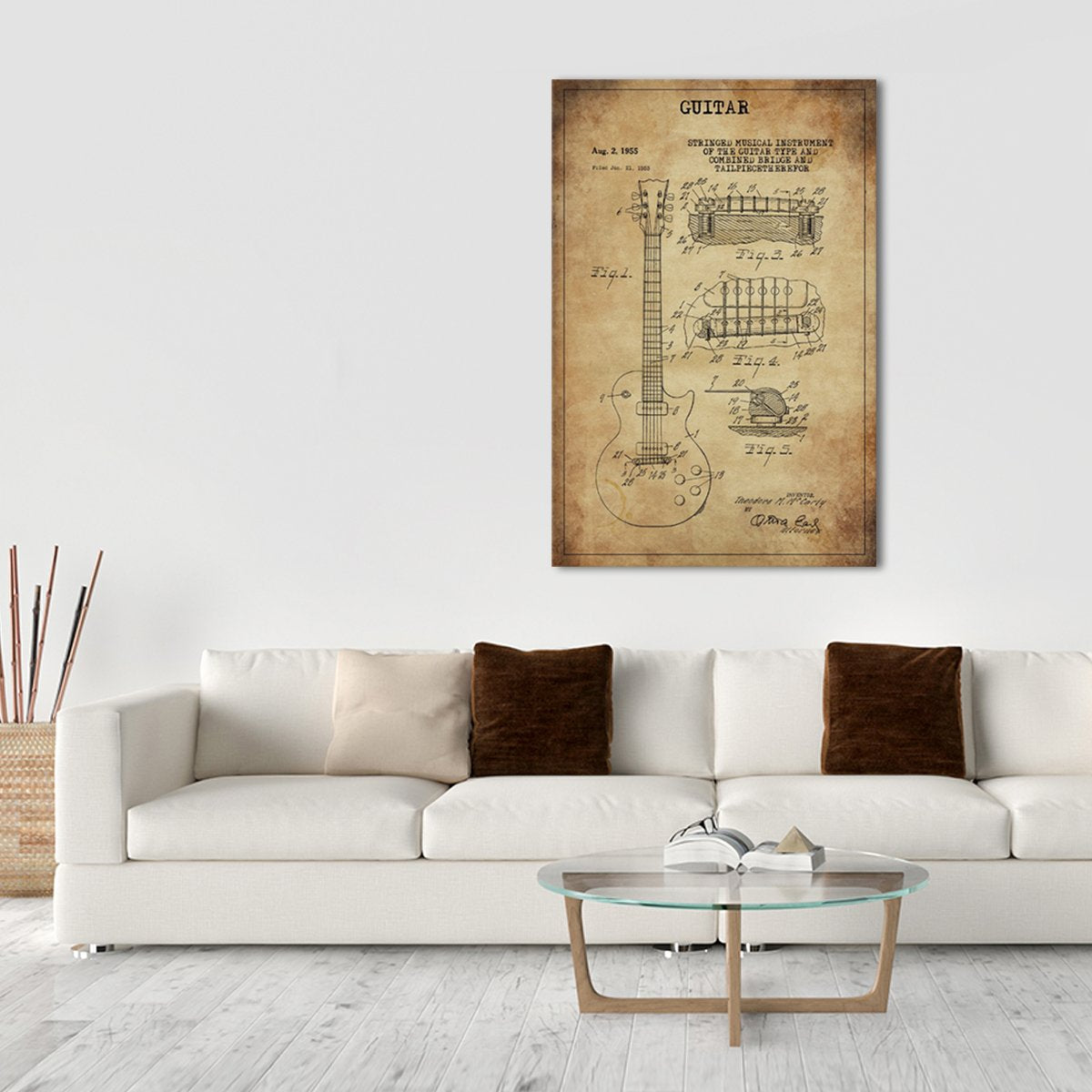 Guitar Patent Canvas Wall Art