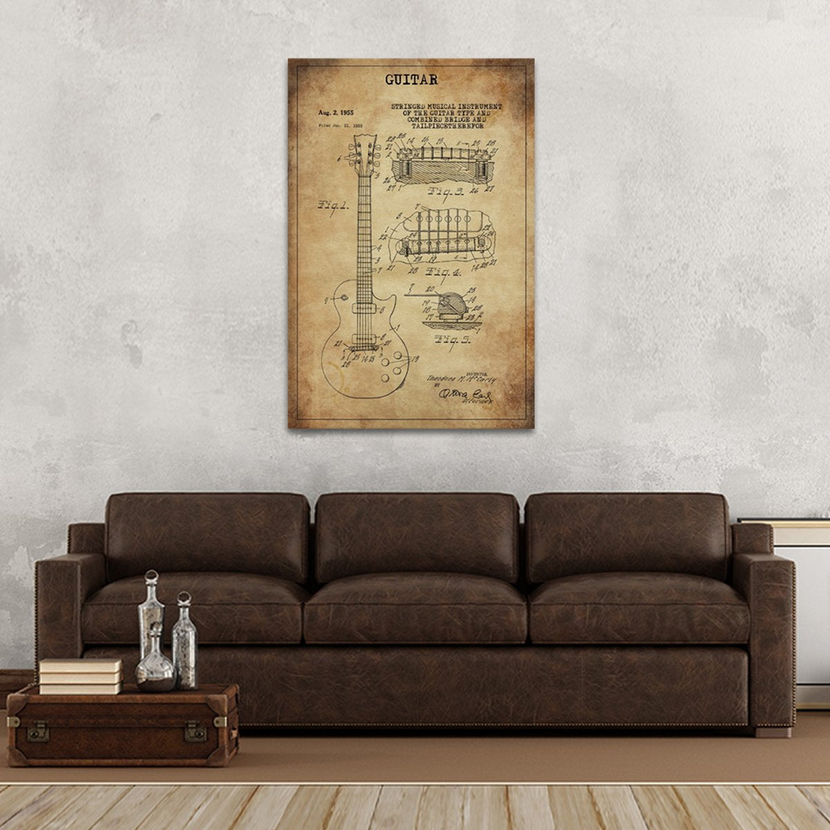 Guitar Patent Canvas Wall Art