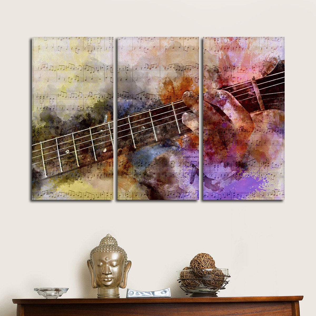 Guitar Solo Multi Panel Canvas Wall Art