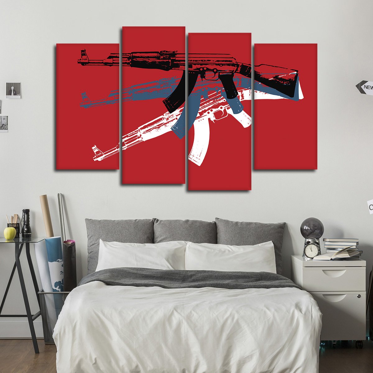 Gun Pop Art Multi Panel Canvas Wall Art