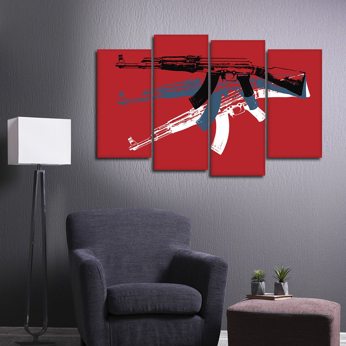Gun Pop Art Multi Panel Canvas Wall Art