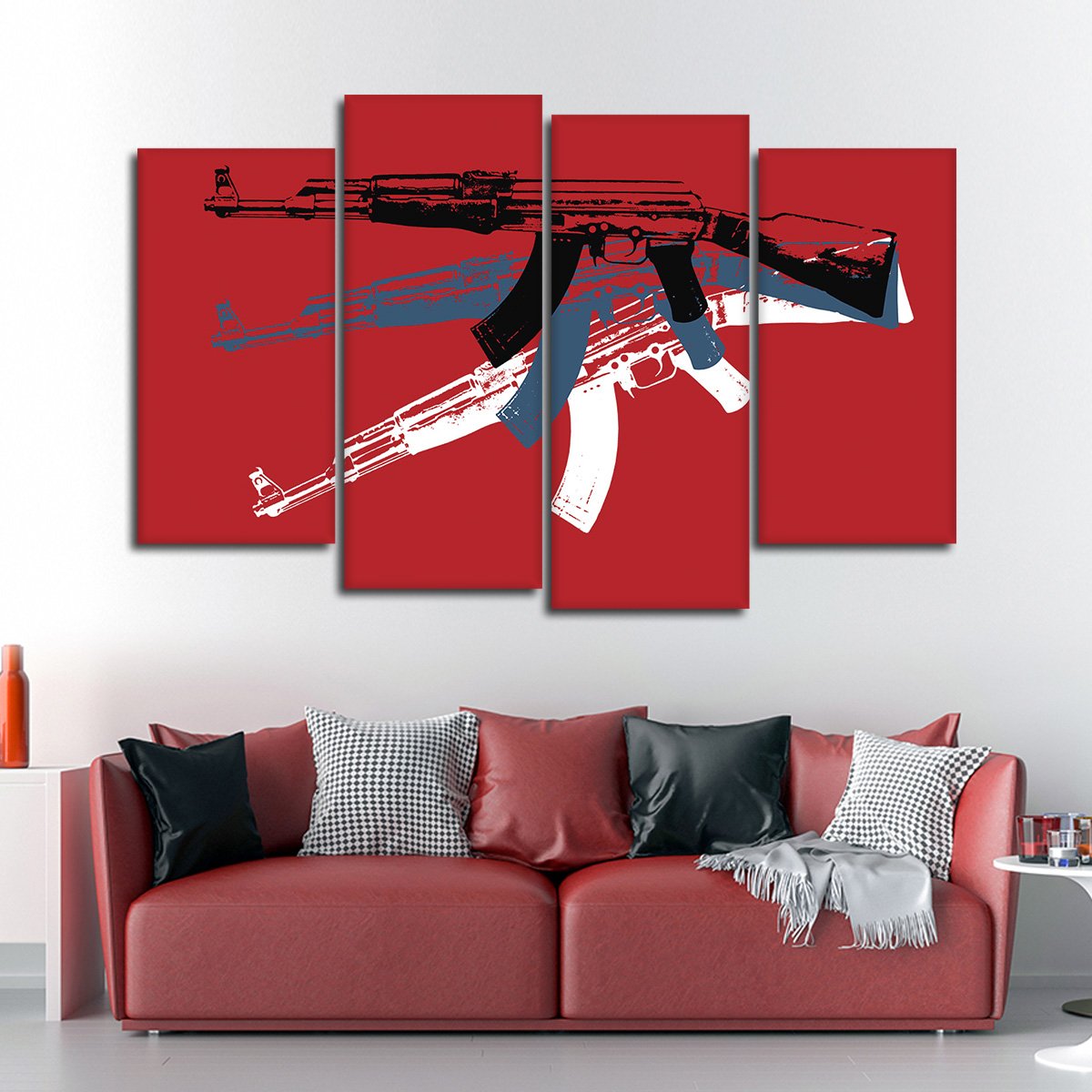 Gun Pop Art Multi Panel Canvas Wall Art