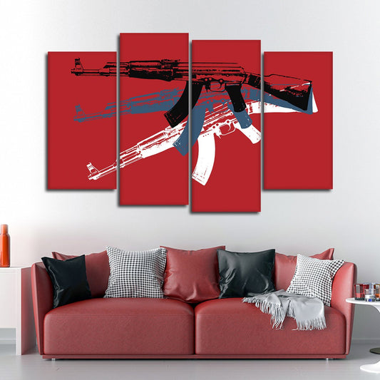 Gun Pop Art Multi Panel Canvas Wall Art