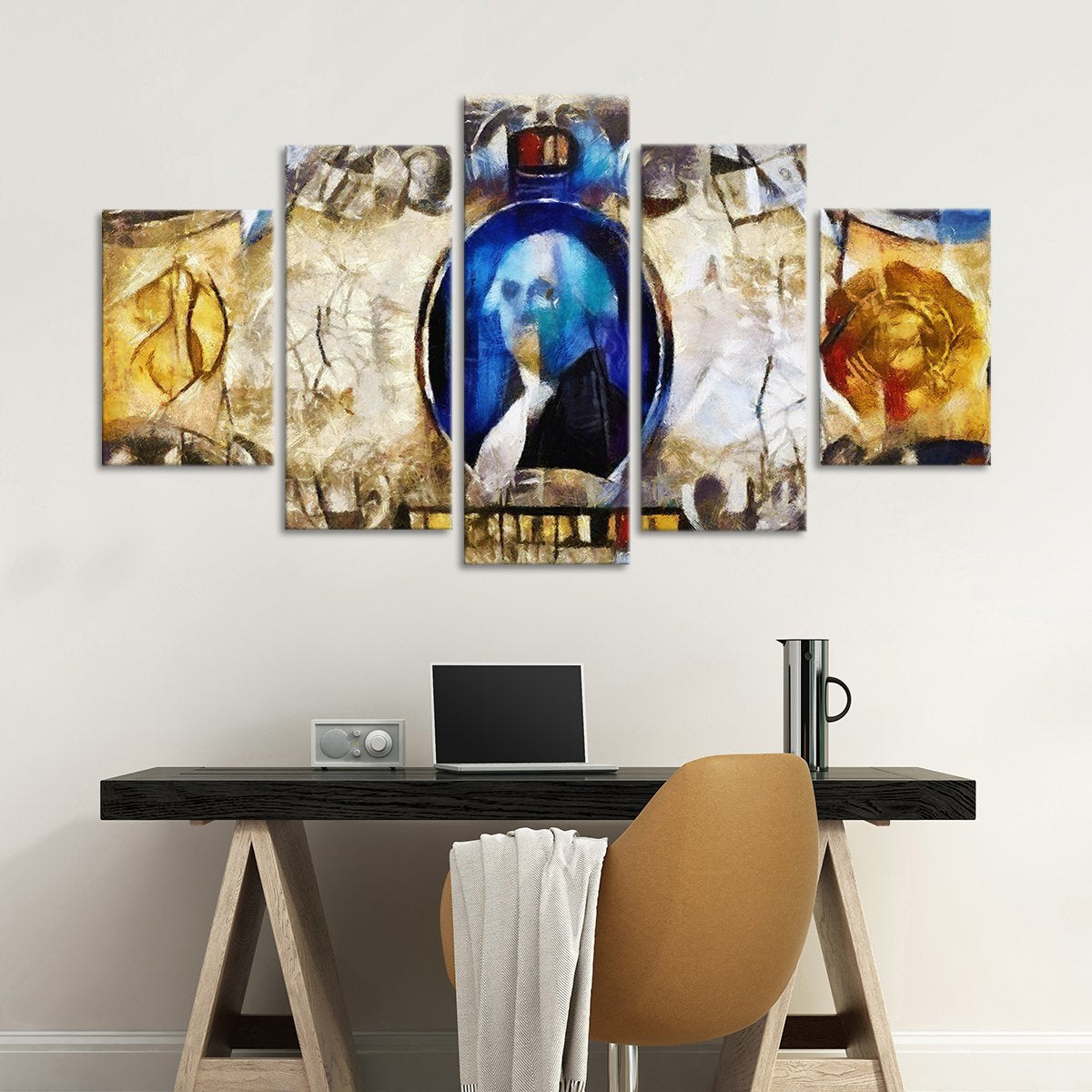 Abstract Money Multi Panel Canvas Wall Art