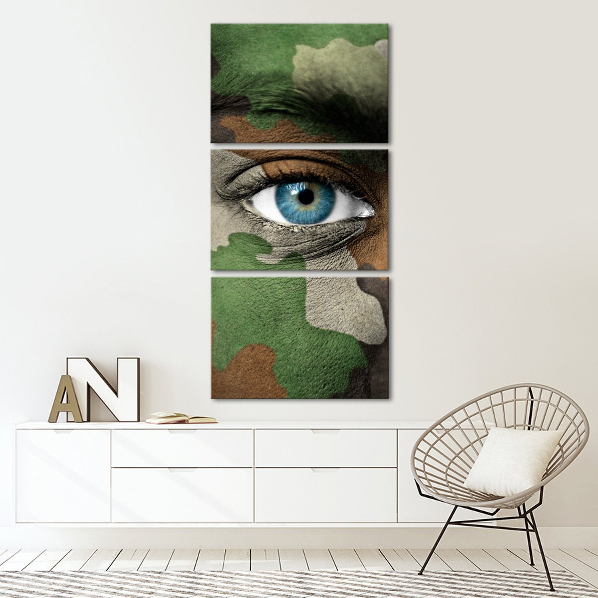 Camouflage Eye Multi Panel Canvas Wall Art