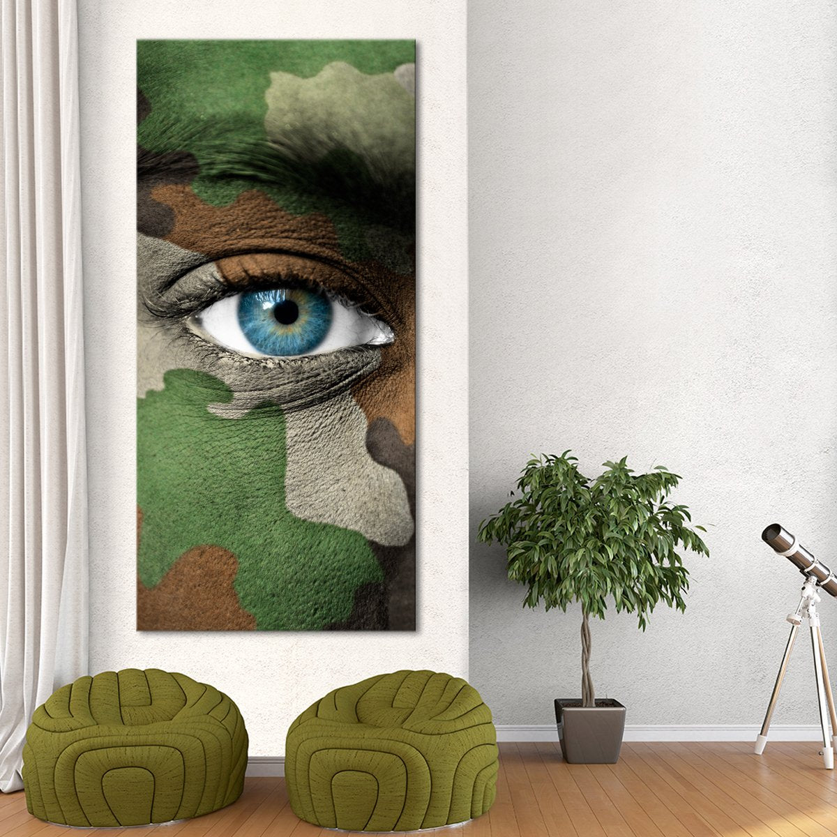 Camouflage Eye Multi Panel Canvas Wall Art