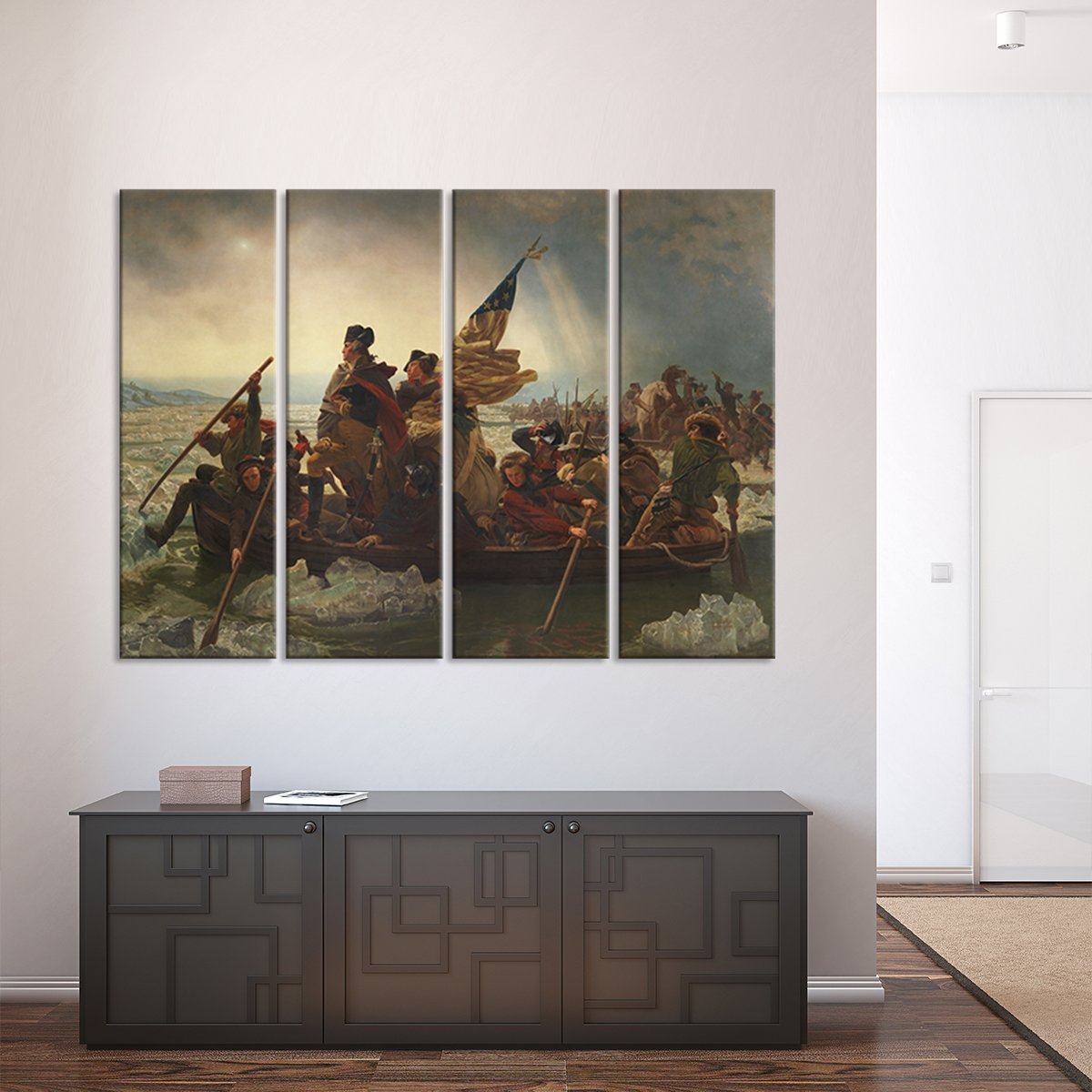 Washington Crossing the Delaware Multi Panel Canvas Wall Art
