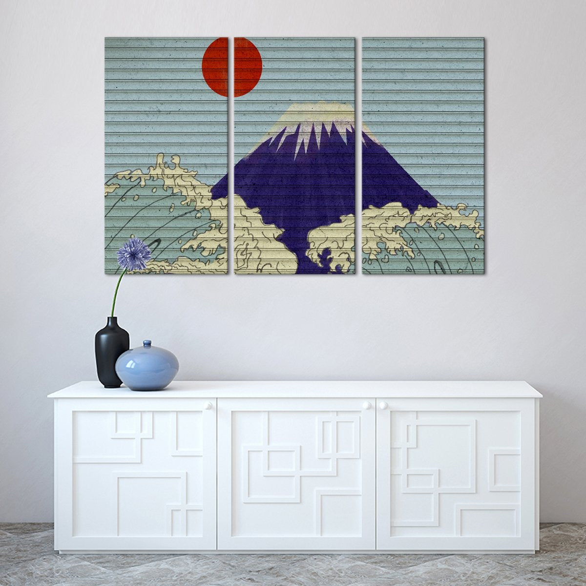 Great Wave Graffiti Multi Panel Canvas Wall Art