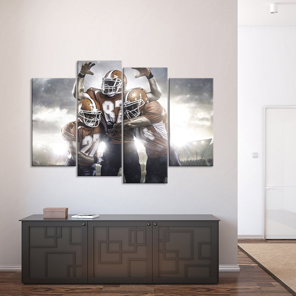 Football Players Multi Panel Canvas Wall Art