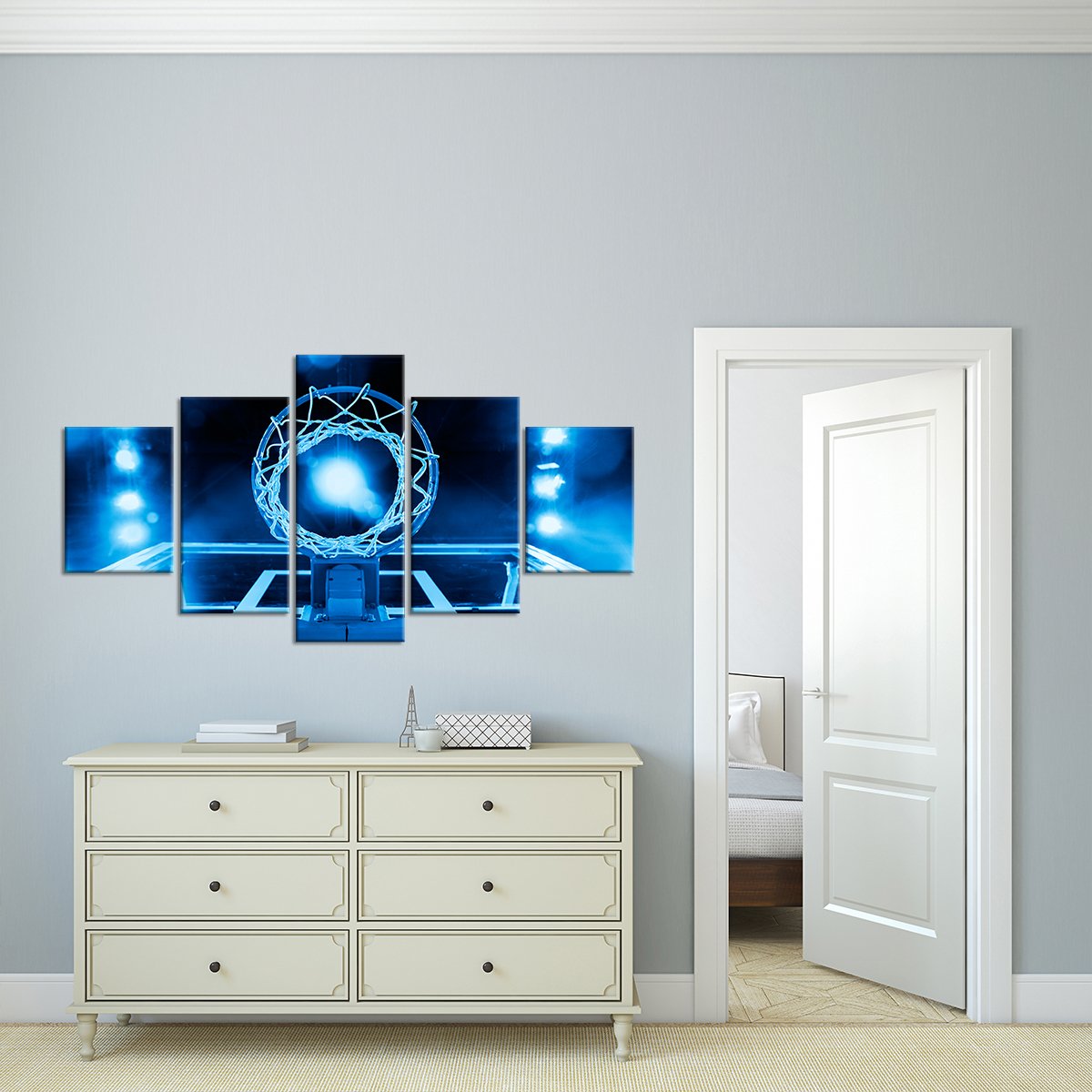 Majestic Basketball Multi Panel Canvas Wall Art