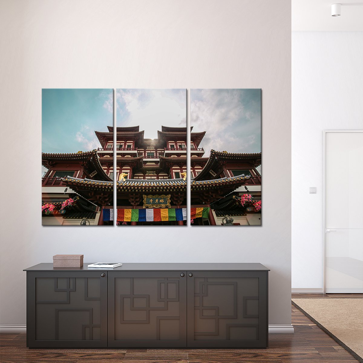 Buddha Tooth Relic Temple Multi Panel Canvas Wall Art
