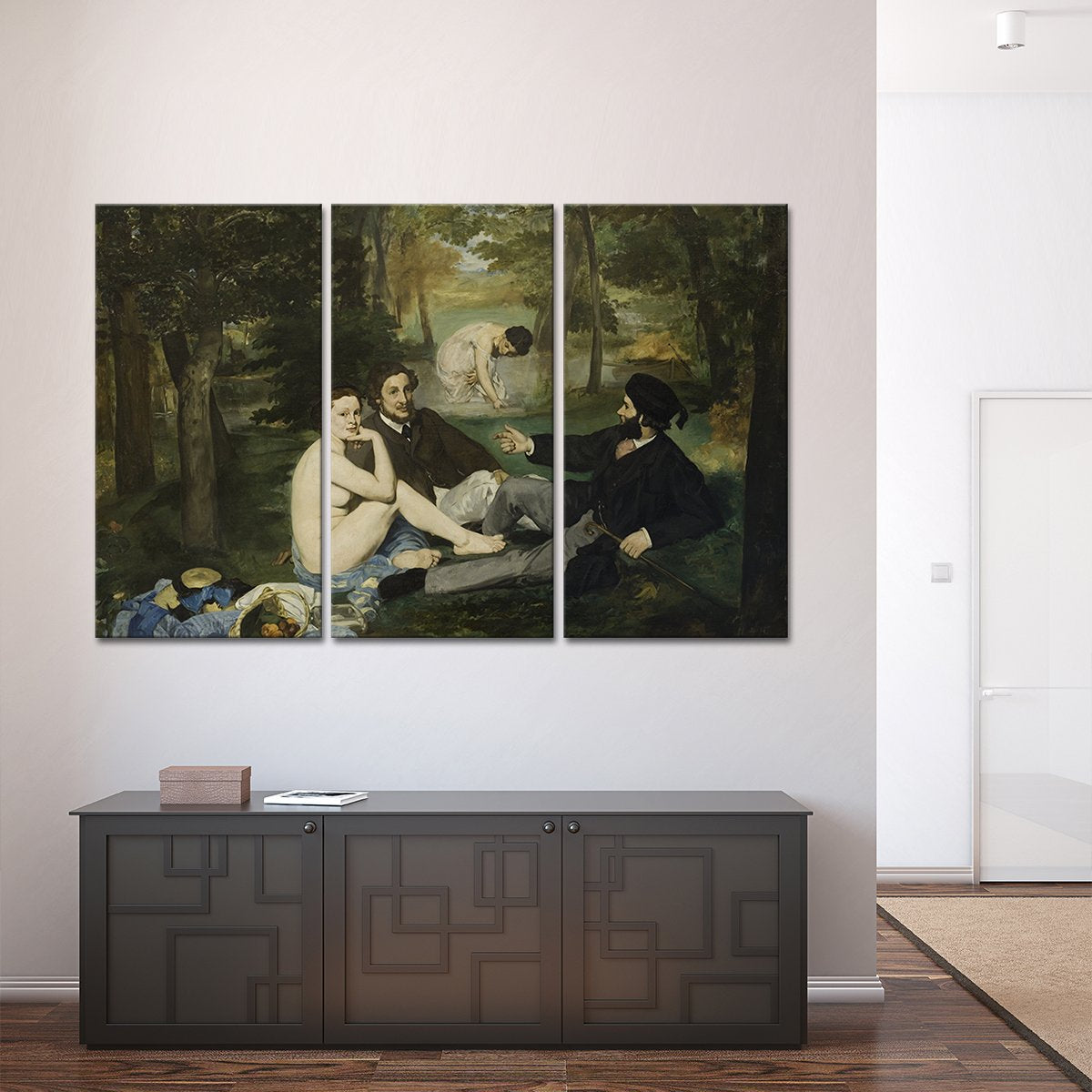 Luncheon on the Grass Multi Panel Canvas Wall Art