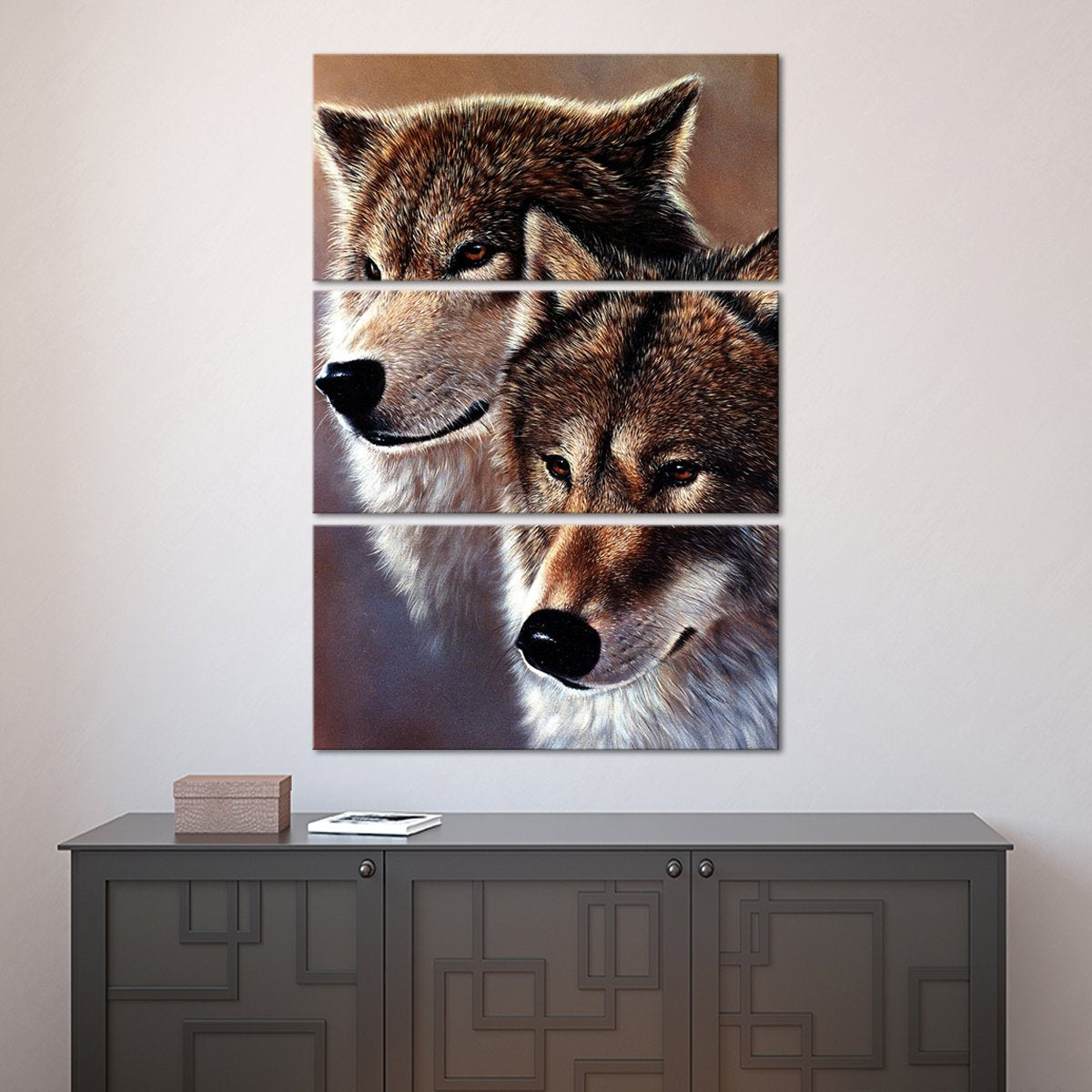 Fearless Wolves Multi Panel Canvas Wall Art