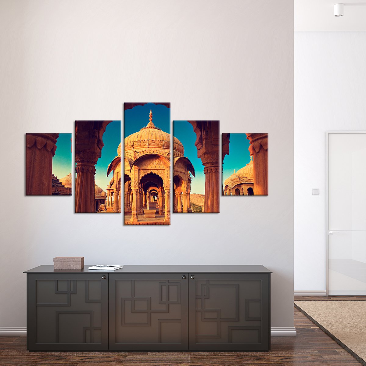 Golden City Multi Panel Canvas Wall Art