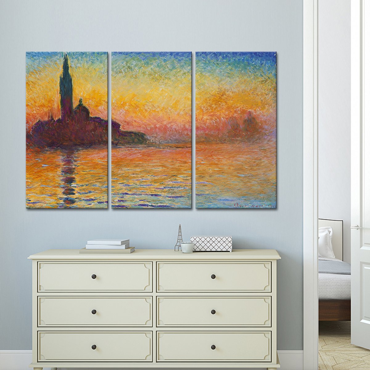 San Giorgio Maggiore At Dusk Multi Panel Canvas Wall Art